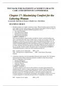 Chapter 17 Maximizing Comfort for the Laboring Woman Lowdermilk: Maternity & Women’s Health Care, 11th Edition