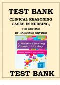 Clinical Reasoning Cases in Nursing 7th Edition by Mariann M. Harding PhD RN CNE FAADN (Author), Julie S. Snyder MSN RN-BC (Author) Test Bank Latest Verified Review 2023 Practice Questions and Answers for Exam Preparation, 100% Correct with Explanations, 