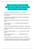 HBSS 501 FINAL QUIZ SOLUTION UPDATE WITH EXPECTED QUESTIONS AND ANSWERS 100% SCORED