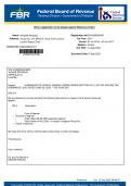 FBR Appeal Submission letter