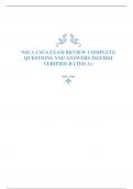 NSCA CSCS EXAM REVIEW COMPLETE QUESTIONS AND ANSWERS 2023/2024 VERIFIED RATED A+