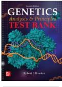 TEST BANK for Genetics: Analysis and Principles 7th Edition. by Robert Brooker. (All Chapters 1-29) 