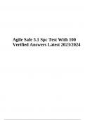 Agile Safe 5.1 Spc Test With Verified Answers Latest 2023/2024 (Graded A+)