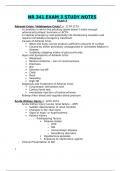 NR341 EXAM 3 STUDY NOTES  CORRECTLY ANSWERED /LATEST UPDATE VERSION/ GRADED A+