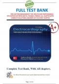 FULL TEST BANK FOR ELECTROCARDIOGRAPHY FOR HEALTHCARE PROFESSIONALS, 5TH EDITION KATHRYN BOOTH, THOMAS O’BRIEN| ALL CHAPTER WITH COMPLETE SOLUTIONS (ANSWERS KEY) IN EVERY CHAPTER