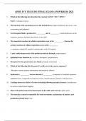 Aphy Ivy Tech 101 Final Exam (Answered) 2023