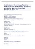 OutSystems - Becoming a Reactive Web Developer (Outsystems Becoming a Reactive Web Developer Path Flashcard) Q’s & A’s