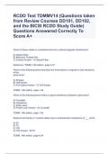 RCDD Test TDMMV14 (Questions taken from Review Courses DD101, DD102, and the BICSI RCDD Study Guide) Questions Answered Correctly To Score A+