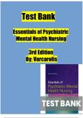 Test Bank for Essentials of Psychiatric Mental Health Nursing 3rd Edition By varcarolis