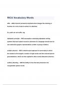 RICA Vocabulary Words Questions & Answers 2023 ( A+ GRADED 100% VERIFIED)