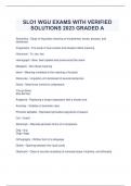  SLO1 WGU EXAMS WITH VERIFIED SOLUTIONS 2023 GRADED A