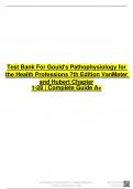 Test Bank For Gould's Pathophysiology for the Health Professions 7th Edition VanMeter  and Hubert Chapter 1-28 | Complete Guide A+