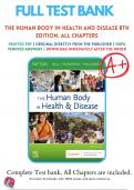 Test Bank For The Human Body in Health & Disease 8th Edition By Kevin T. Patton | 9780323734165 | 2024-2025 | Chapter 1-25 |Complete Questions And Answers A+