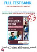 Test Bank For Professional Nursing 10th Edition by Beth Black | 9780323776653 | Chapter 1-16 | All Chapters with Answers and Rationals