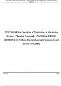 TEST BANK for Essentials of Marketing, A Marketing Strategy_Planning Approach. 17th Edition ISBN10: 1260260372 by William Perreault, Joseph Cannon, E and Jerome McCarthy. All Chapters 1-19 Updated A+
