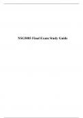 NSG5003/ NSG 5003 FINAL EXAM STUDY GUIDE (Version 1), NSG 5003: Advanced pathophysiology: South University (Secure High Grade)