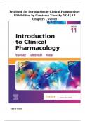 Test Bank for Introduction to Clinical Pharmacology 11th Edition by Constance Visovsky 2024 | All Chapters Covered