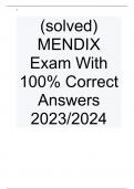 (solved) MENDIX Exam With 100% Correct Answers 2023/2024