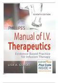 Test Bank For Phillips's Manual of I.V. Therapeutics: Evidence-Based Practice for Infusion Therapy Seventh Edition by Lisa Gorski||ISBN NO:10,9780803667044||ISBN NO:13,978-0803667044||All Chapters||Complete Guide A+