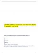   DCOM 258 Final questions and answers 100% guaranteed success.