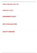 LME3701 Portfolio Exam 09 NOVEMBER 2023 Quality answers provided