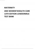 Maternity and Women's Health Nursing Lowdermilk Maternity Examination and History Taking 13th Edition Bickley Test Bank