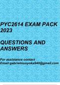 PYC2614 Exam pack 2023