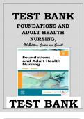 TEST BANK FOUNDATIONS AND ADULT HEALTH NURSING, 9TH EDITION BY KIM COOPER AND KELLY GOSNELL NEWEST EDITION TEST BANK 