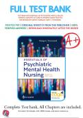 Test Bank For Essentials of Psychiatric Mental Health Nursing Concepts of Care in Evidence-Based Practice 8th Edition by Karyn I Morgan, Mary C. Townsend |9780803676787 |2022-2023 |Chapter 1-32 | All Chapters with Answers and Rationals