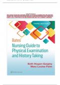 TEST BANK FOR BATES' NURSING GUIDE TO PHYSICAL EXAMINATION AND HISTORY TAKING 3RD THIRD EDITION HOGAN-QUIGLEY PALM UPDATED2023-2024| COMPLETE GUIDE A+|ALL CHAPTERS AVAILABLE|QUESTIONS AND 100% CORRECT ANSWERS