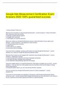 Google Ads Measurement Certification Exam Answers 2020 100% guaranteed success.