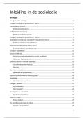 Samenvatting -  Inleiding in de Sociologie (FSWS-1010)