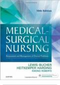 TEST BANK LEWIS’ MEDICAL-SURGICAL NURSING 10TH EDITION (9780323328524) BY LEWIS, BUTCHER, HEITKEMPER, HARDING, KWONG &  ROBERTS COMPLETE TEST BANK ALL CHAPTERS (CHAPTER 1-68) FULLY  COVERED