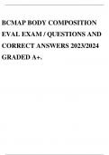 BCMAP BODY COMPOSITION EVAL EXAM / QUESTIONS AND CORRECT ANSWERS 2023/2024 GRADED A+.