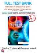 Test Bank for Lilleys Pharmacology for Canadian Health Care Practice 4th Edition Sealock, 9780323694803, Chapter 1-58 All Chapters with Answers and Rationals