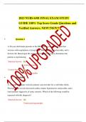 2023 NURS 6301 FINAL EXAM STUDY GUIDE 100% Top Score Grade Questions and Verified Answers. NEW!!NEW!!!