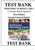 PEDIATRIC NURSING CARE A Concept-Based Approach First Edition Luanne Linnard-Palmer Test Bank ISBN- 9781284081428 Latest Verified Review 2023 Practice Questions and Answers for Exam Preparation, 100% Correct with Explanations, Highly Recommended, Download