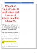 REBOARDS 2 Nursing Practice III Latest Update 2023 Guaranteed Success. Download To Score A+.docx