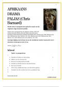 Graad 10:  DRAMA  -  PALJAS (Chris Barnard)