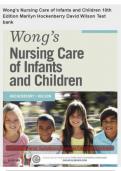 Wongs Nursing Care of Infants and Children 10th Edition Test Bank