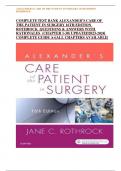 COMPLETE TEST BANK ALEXANDER’S CARE OF THE PATIENT IN SURGERY 16TH EDITION ROTHROCK  QUESTIONS & ANSWERS WITH RATIONALES  (CHAPTER 1-30) UPDATED2023-2024| COMPLETE GUIDE A+|ALL CHAPTERS AVAILABLE|