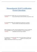 Massachusetts MAP Certification Pretest Questions