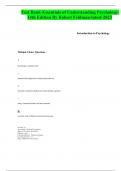    Test Bank-Essentials of Understanding Psychology 14th Edition By Robert Feldman-latest-2023