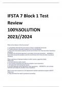 IFSTA 7 Block 1 Test  Review 100%SOLUTION  2023//2024