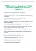ARDMS Abdomen Board Exam Verified Questions and Answers 2023-2024 Graded A