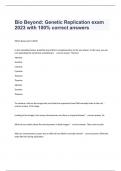  Bio Beyond: Genetic Replication exam 2023 with 100% correct answers