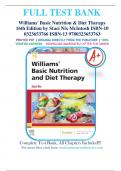 Test Bank for Williams' Basic Nutrition & Diet Therapy 16th Edition by Staci Nix McIntosh ISBN 9780323653763 Chapter 1-23 | Complete Guide A+
