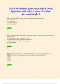 NCCCO Mobile Crane Exam (2023/ 2024) Questions and 100% Correct Verified Answers| Grade A