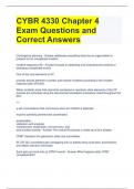 CYBR 4330 Chapter 4 Exam Questions and Correct Answers 