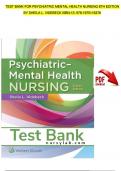 TEST BANK For Psychiatric Mental Health Nursing, 9th Edition by Sheila L. Videbeck | Verified Chapter's 1 - 24 | Complete